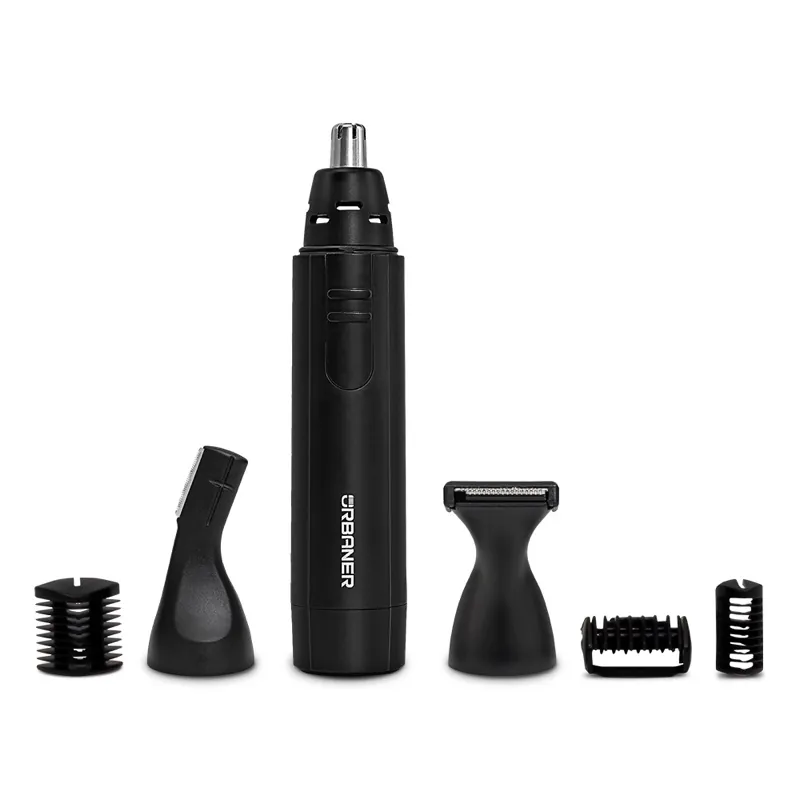 URBANER MB-980 waterproof 3-in-1 grooming kit with nose, beard, and eyebrow trimmer heads